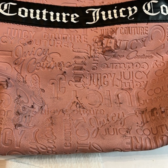 Juicy Couture Word Search TFY Our Zips Say It All Pink Backpack Flaws - Picture 9 of 10
